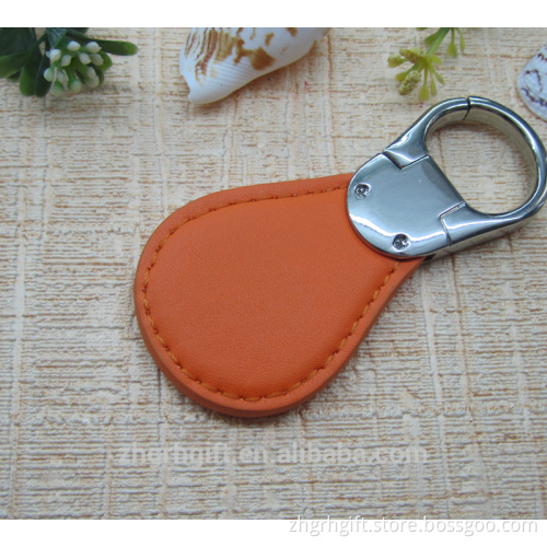Orange Leather Key Chain Contracted Key Chain Wholesale Keyring